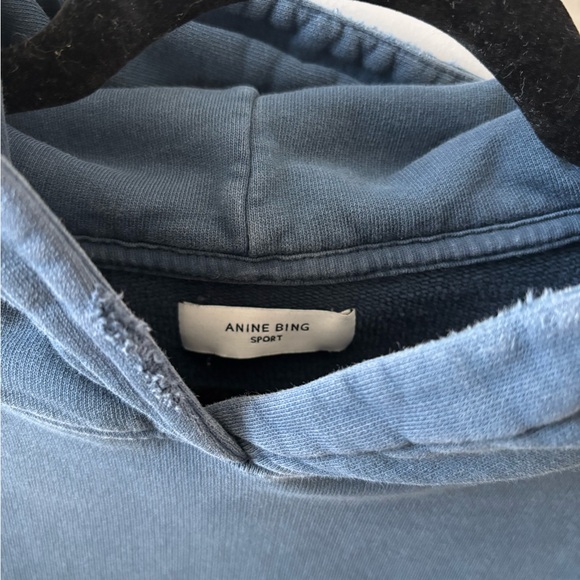 Anine Bing Navy Sport Hoodie - Picture 5 of 6